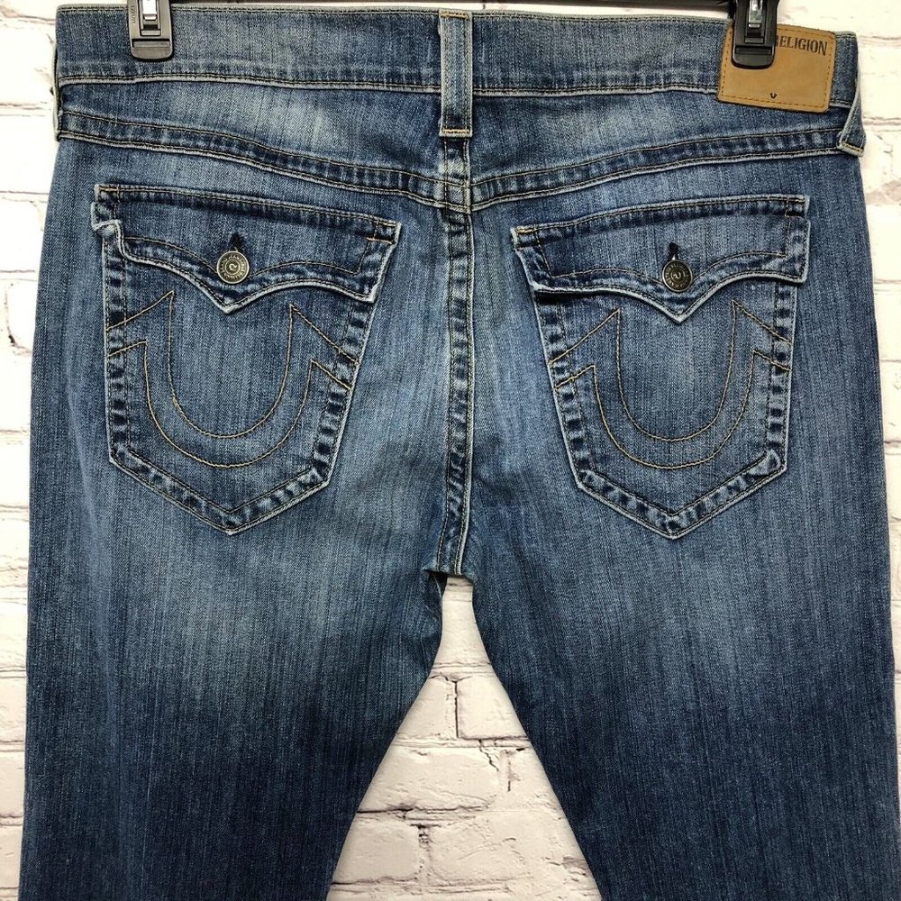 Mens True Religion Ricky Relaxed Straight Flap Pocket Jeans Sz 40